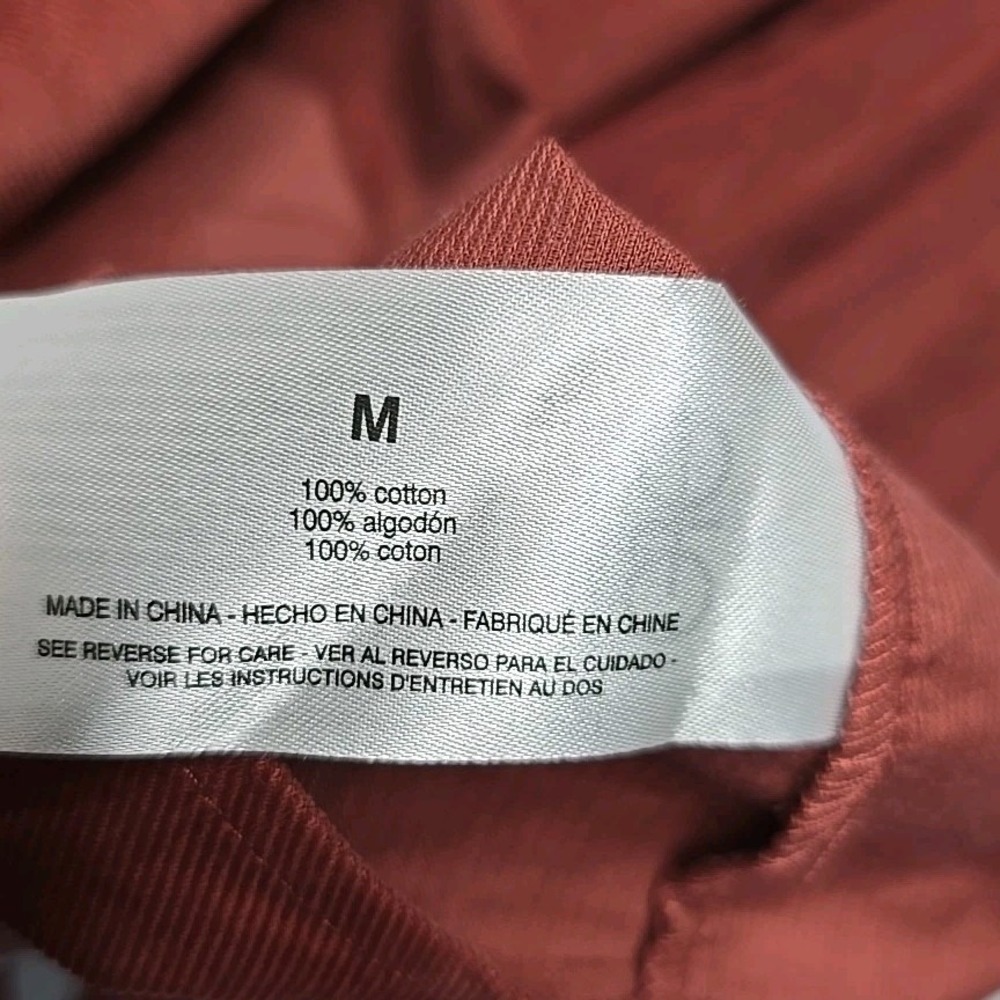 Gloria Vanderbilt shirt corduroy button Up maroon Medium ruffle Grannycore Work - Picture 6 of 11